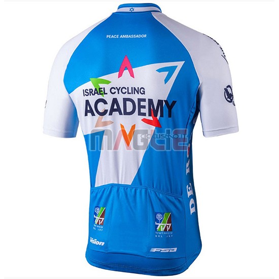 2018 Maglia Israel Cycling Academy Manica Corta Bianco e Blu